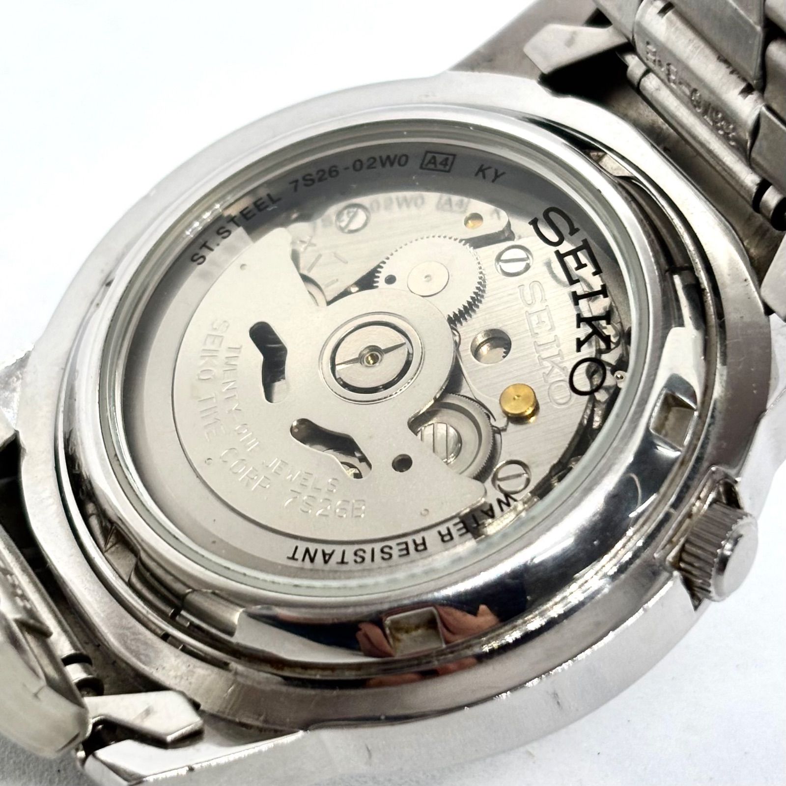 稼働】SEIKO 5 セイコー ファイブ 腕時計 自動巻き スケルトン 21宝石