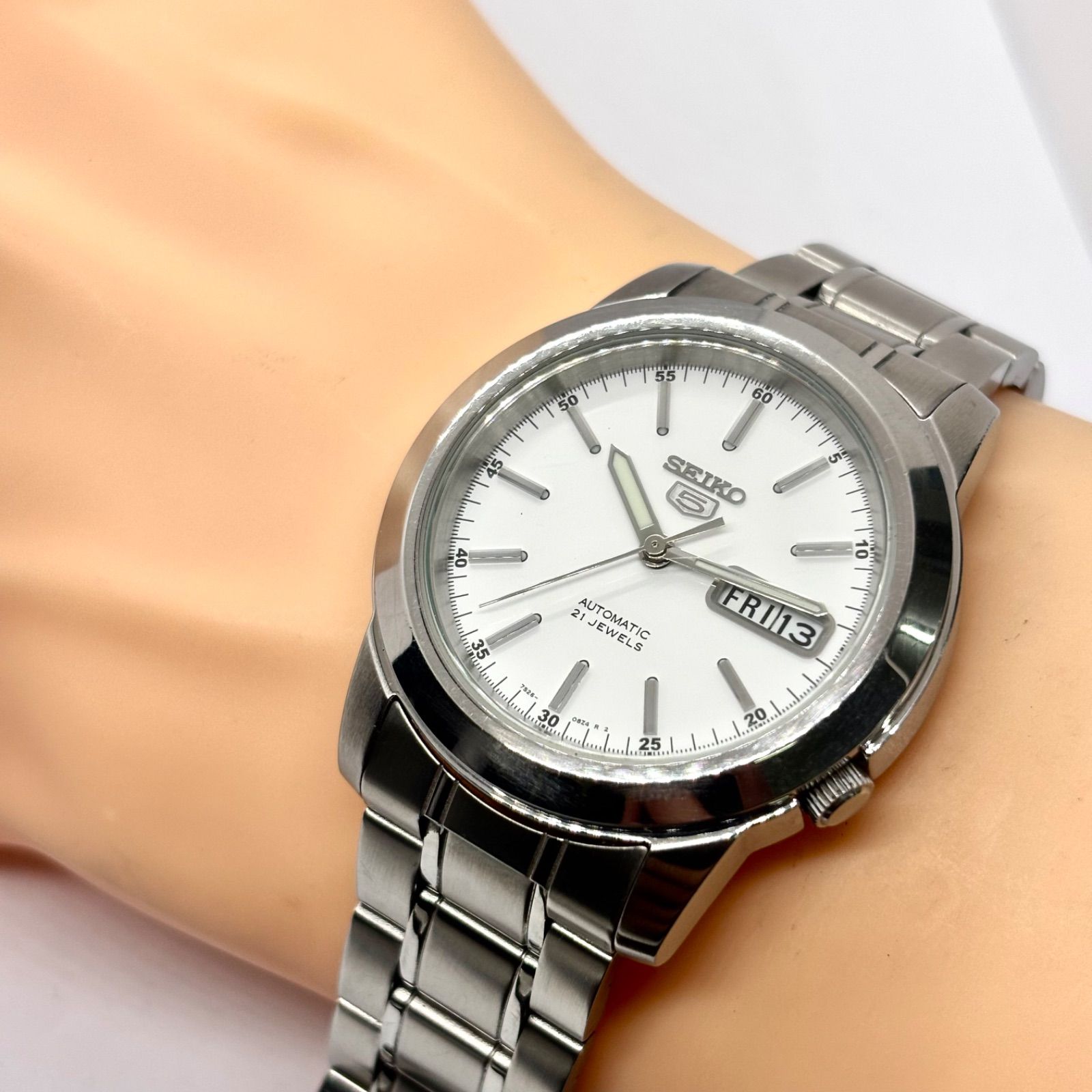 稼働】SEIKO 5 セイコー ファイブ 腕時計 自動巻き スケルトン 21宝石 