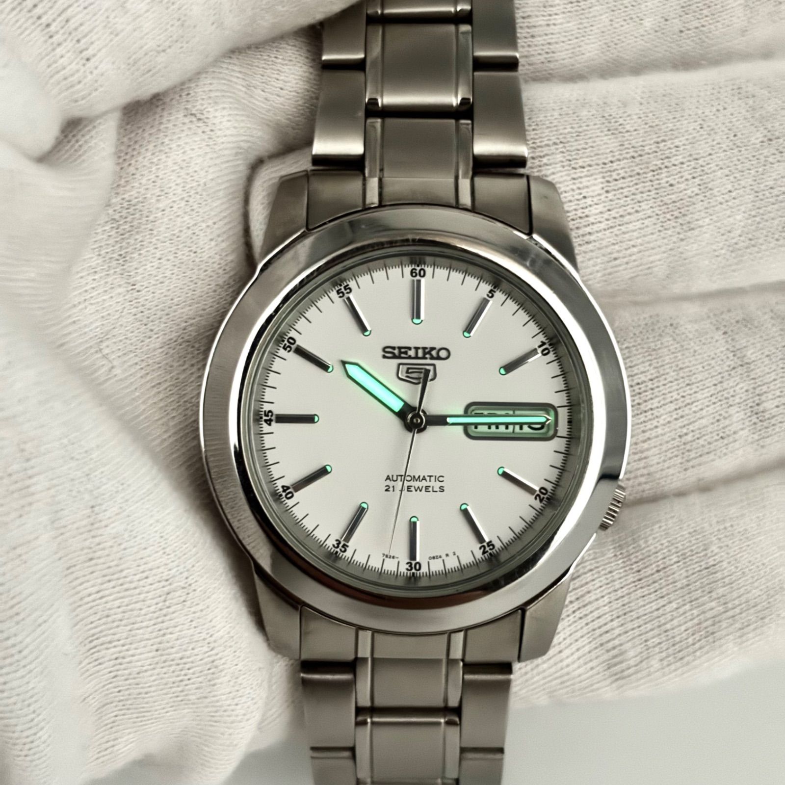 稼働】SEIKO 5 セイコー ファイブ 腕時計 自動巻き スケルトン 21宝石