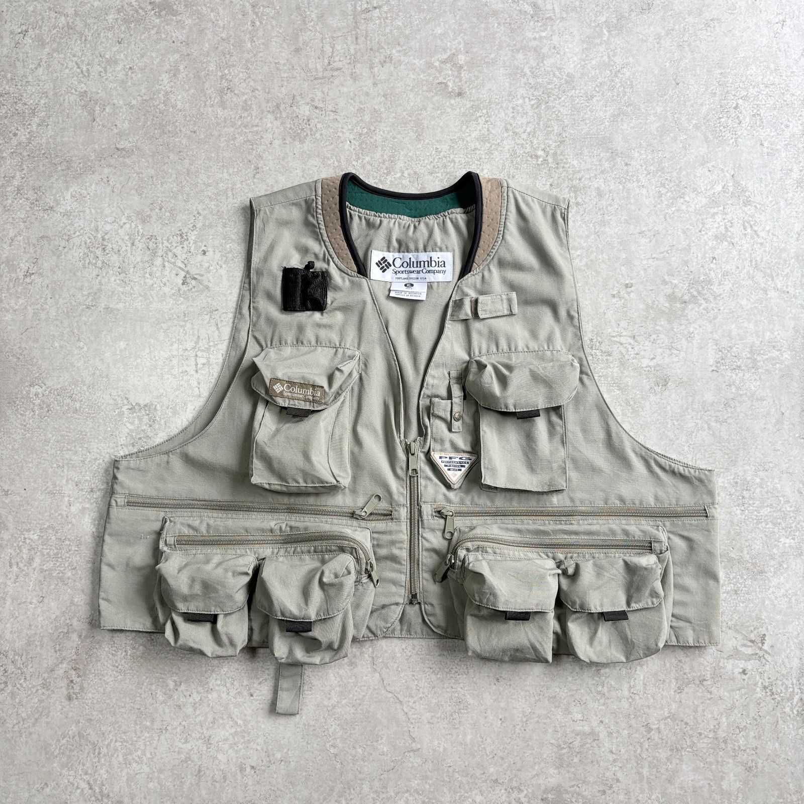 【傑作レア】90sコロンビアPFGフィッシングジャケットベストL◆古着ビンテージ 傑作レア】90sコロンビアPFGフィッシングジャケットベストL◇古着