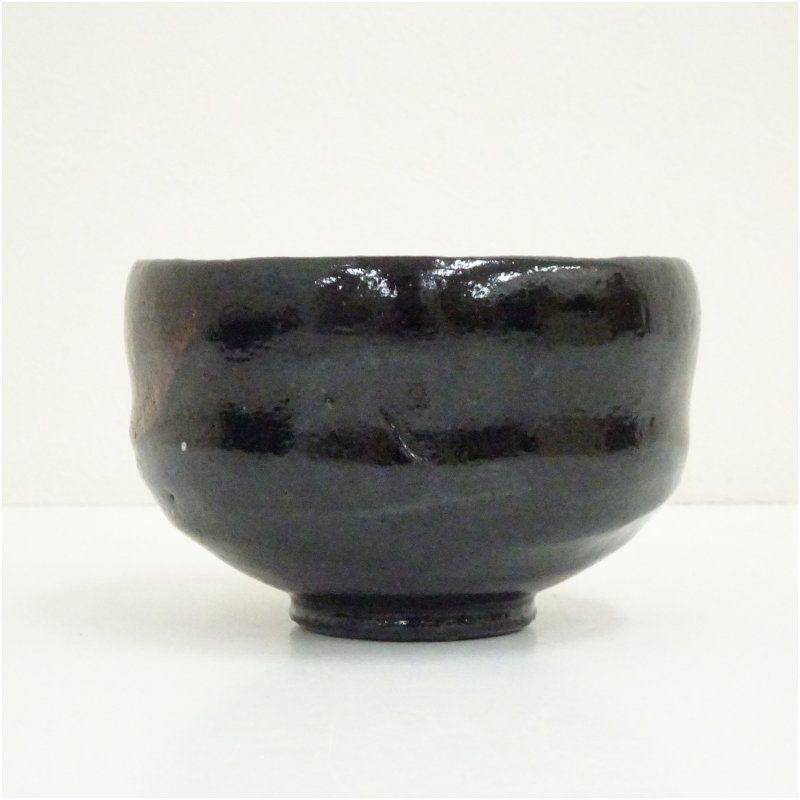 佐々木松楽造 黒楽茶碗（紙箱） 茶道 抹茶 おしゃれ 抹茶茶碗 抹茶碗