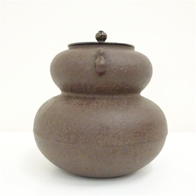 釜師 佐藤浄清造 六瓢釜（共箱） 茶道 茶道具 おしゃれ 茶釜 茶器 抹茶