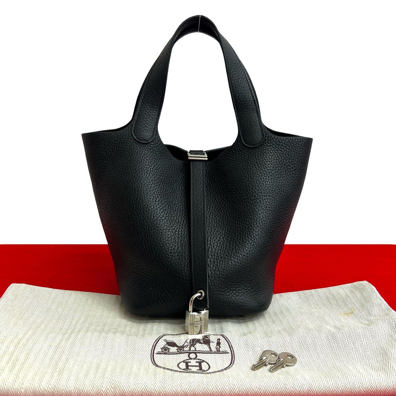 極 美品 袋 鍵付き HERMES エルメス ピコタンロック PM トリヨン 
