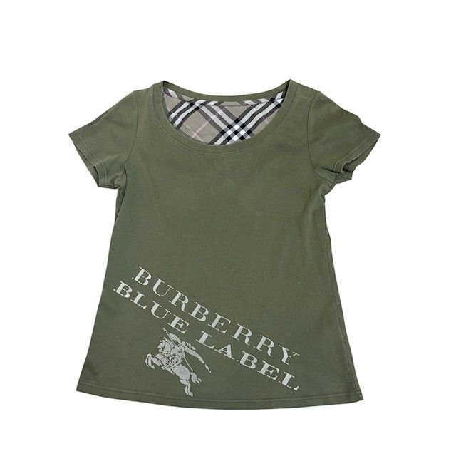 古着 バーバリーブルーレーベル 半袖 Tシャツ クリーニング済み ロゴ