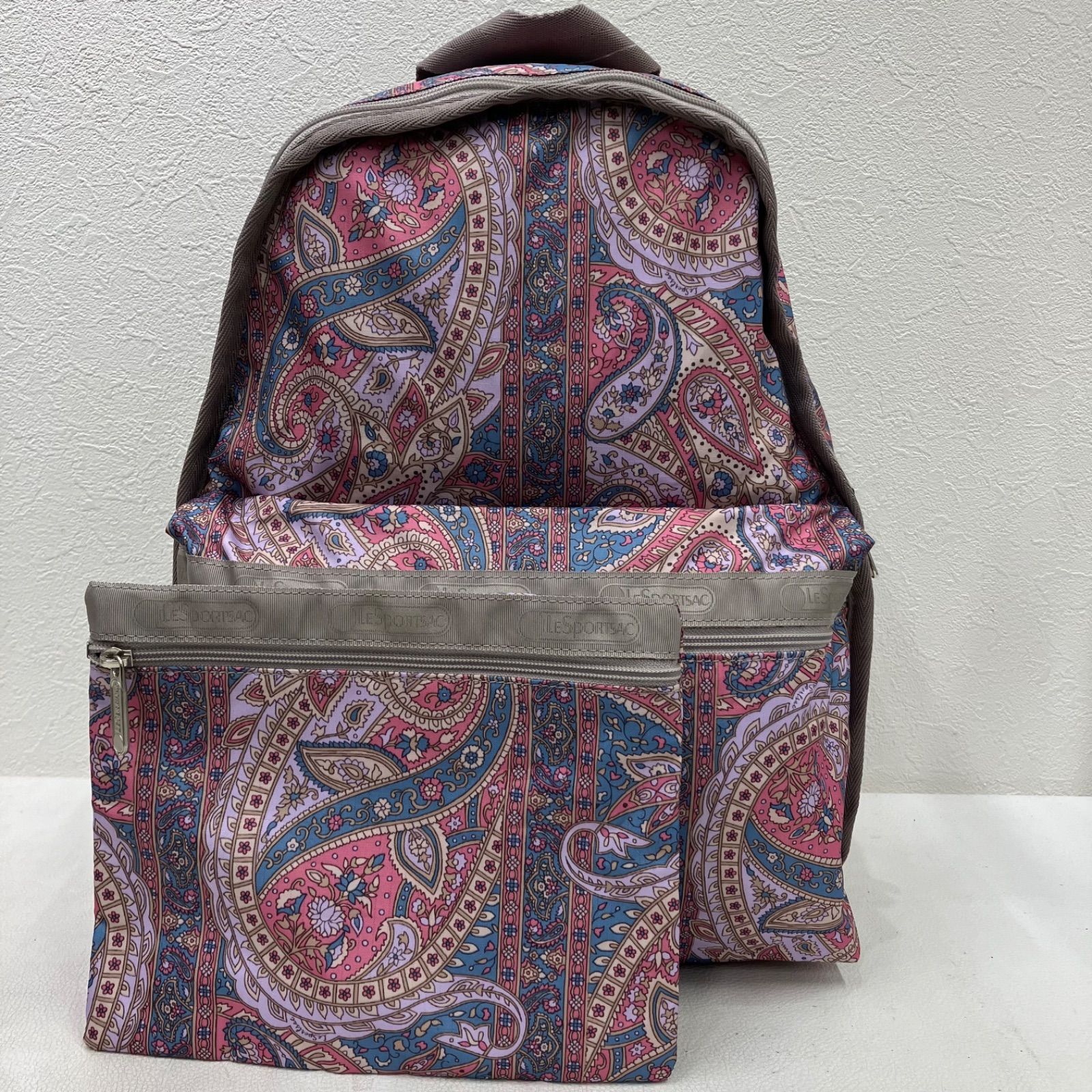 LeSportsac リュック レスポートサック ペイズリー柄 白黒 LeSportsac 