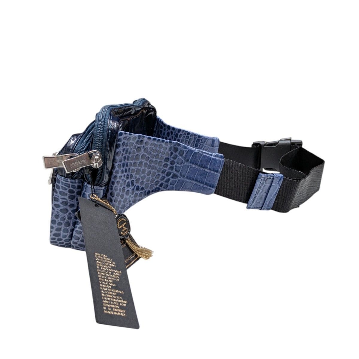 22 未使用品 Orobianco オロビアンコ LINAPISTA DRILLAK-NAVY ボディ 