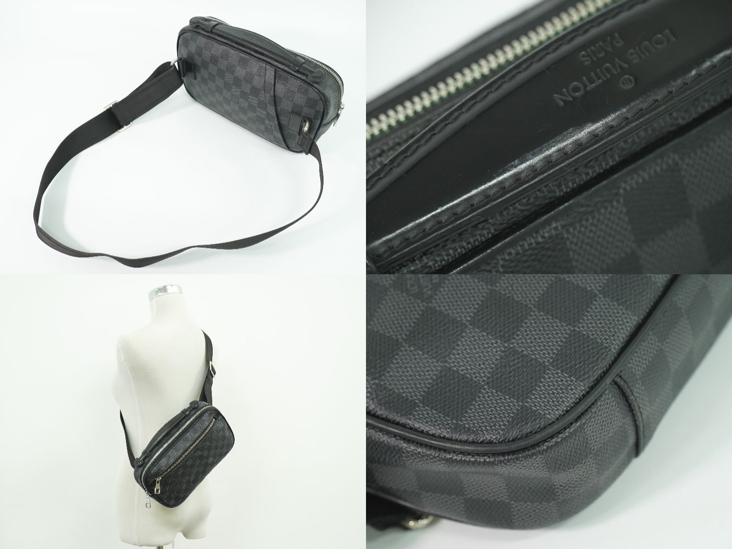 本物 ルイヴィトン LOUIS VUITTON LV アンブレール ダミエ グラ 