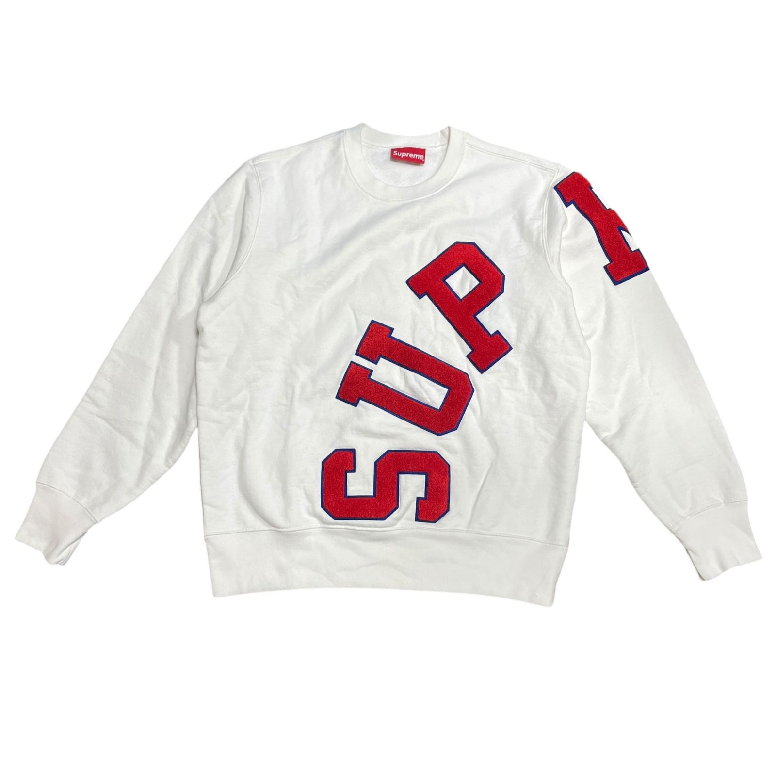 ◇Supreme シュプリーム Bic Arc Crewneck Sサイズ ホワイト×レッド系 