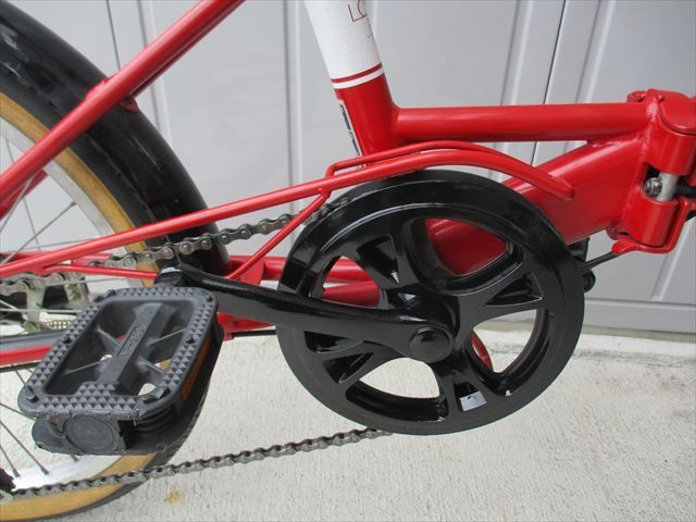 E980☆整備済み☆完成車発送☆中古折りたたみ自転車【20インチ 赤 