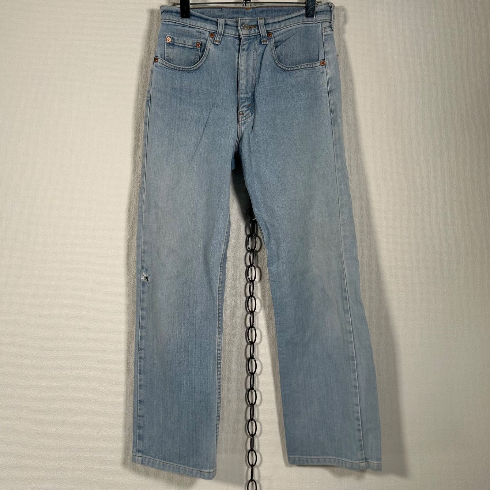 90s Vintage Levi's 希少 極東 リーバイス 刻印359 フィリピン製 ライトブルー ダメージ有 ホワイトタブ