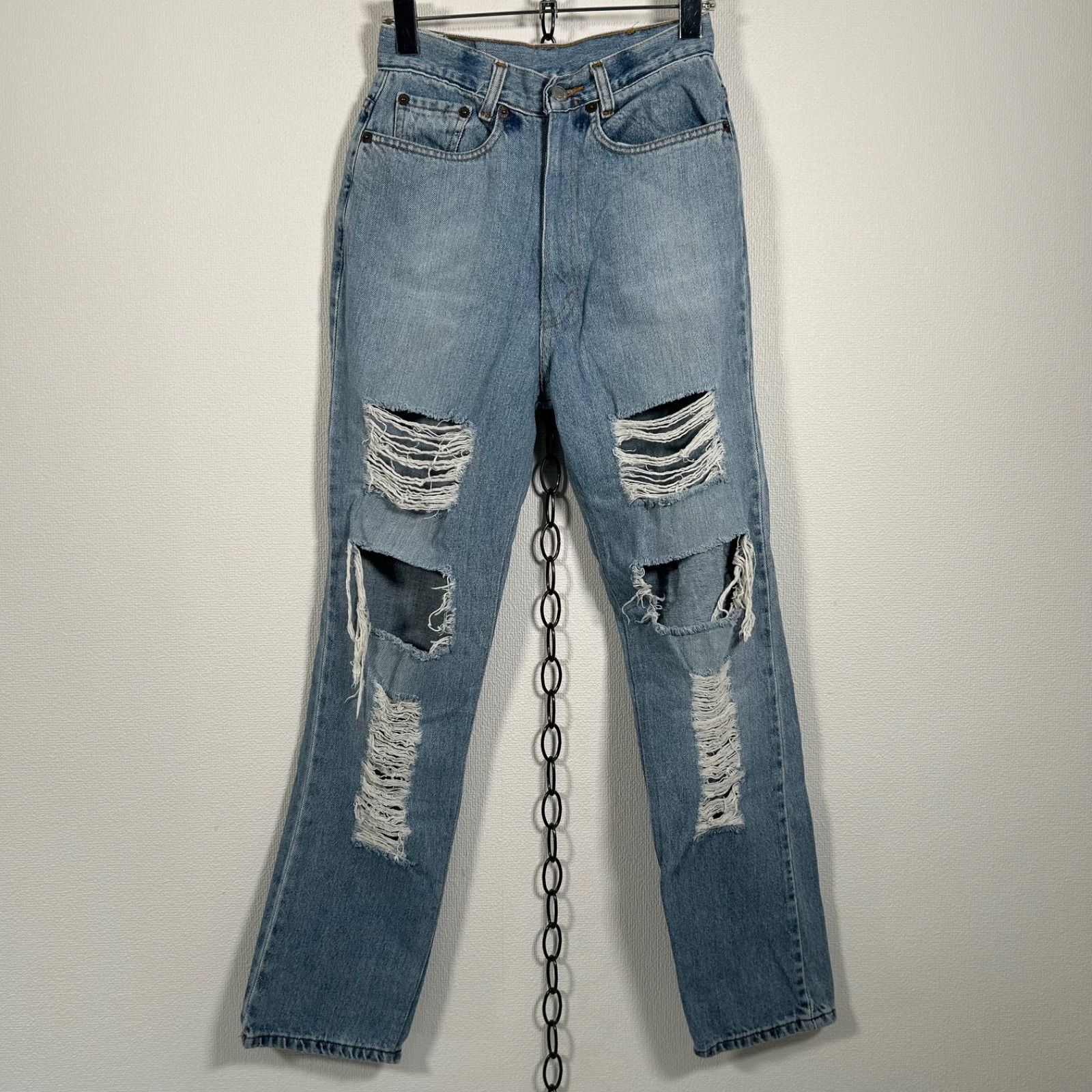 メキシコ製 90s 00s Levi's 515 ボタン裏647 ストレート ダメージデニム グランジ クラッシュ