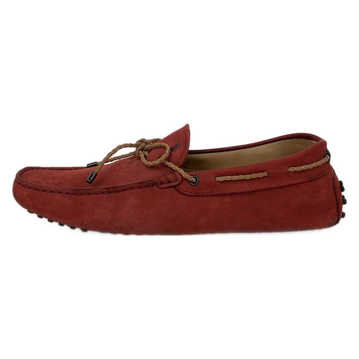TOD´S(トッズ) ドライビングシューズ 7 1/2 メンズ - レッド-セールの通販