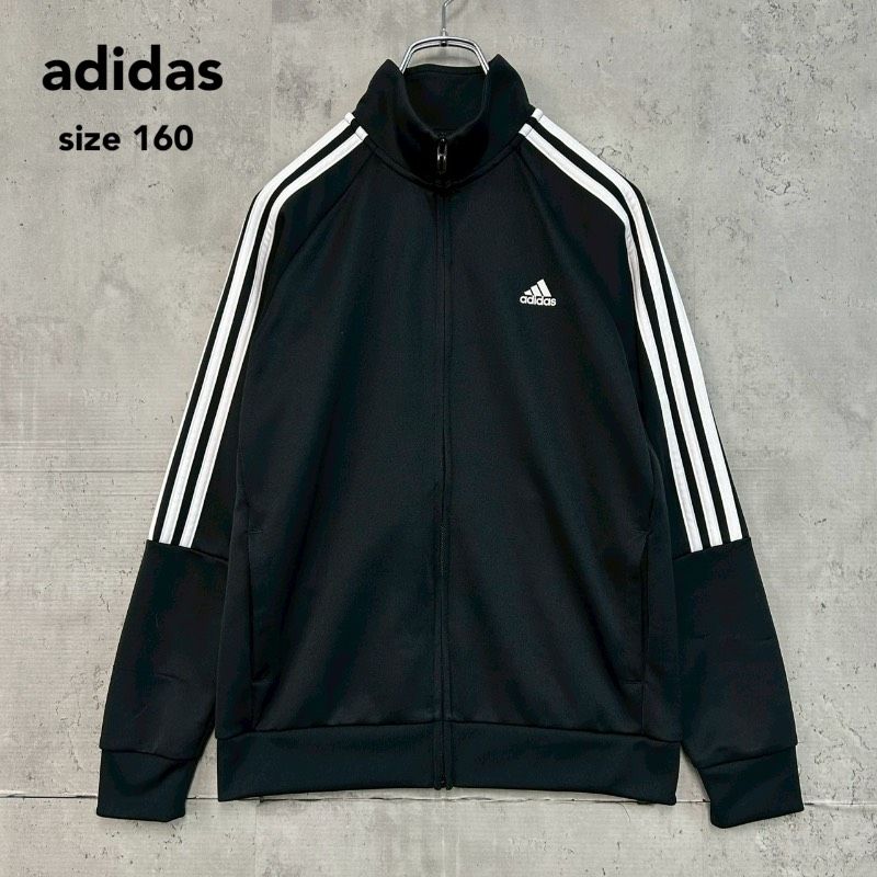 adidas アディダス トラックジャケット ジャージ 上 ブラック 黒 