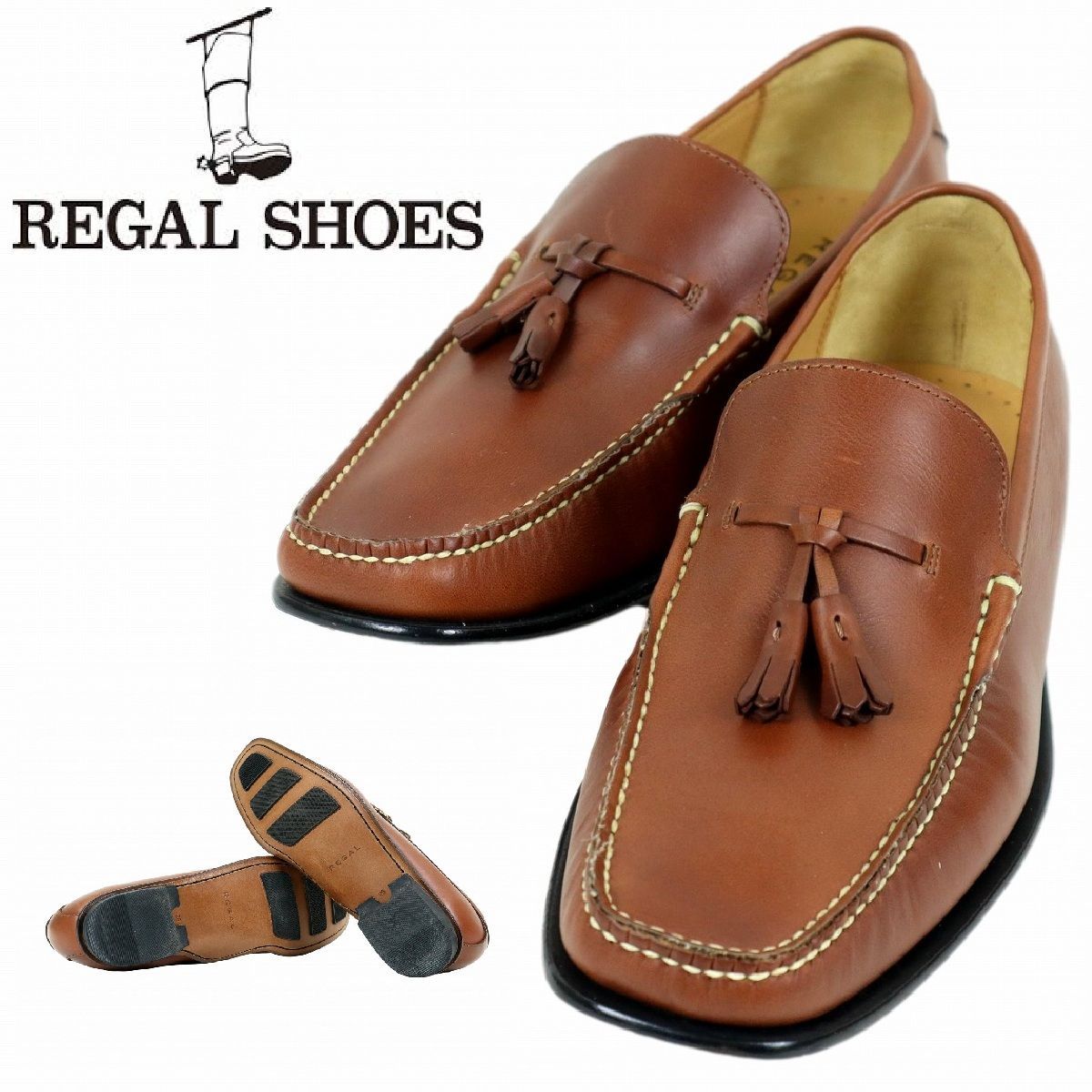 S3773】【新品同様】REGAL リーガル レザーシューズ タッセル 