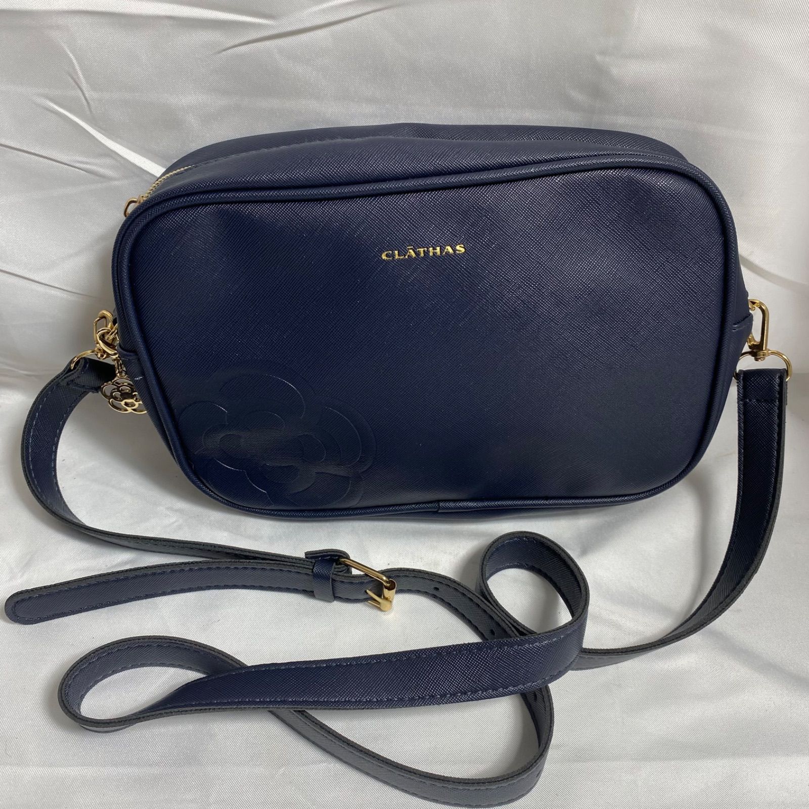 クレイサス CLATHAS ショルダーバッグ ネイビー 鞄 斜めがけ 花 