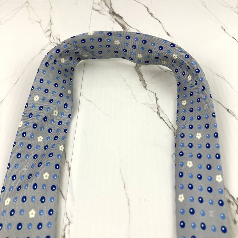 美品 CHANEL シャネル ネクタイ ココマーク ドット柄 花柄 カメリア