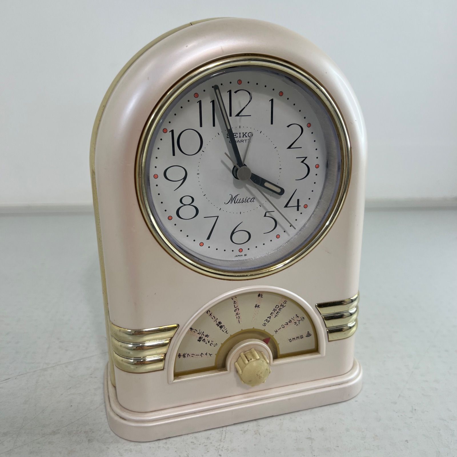 【希少品】SEIKO Musica QM701P 置き時計 (新品未使用品) ジャンク】SEIKO セイコー Musica ムジカ QM701P 目覚まし時計 音楽