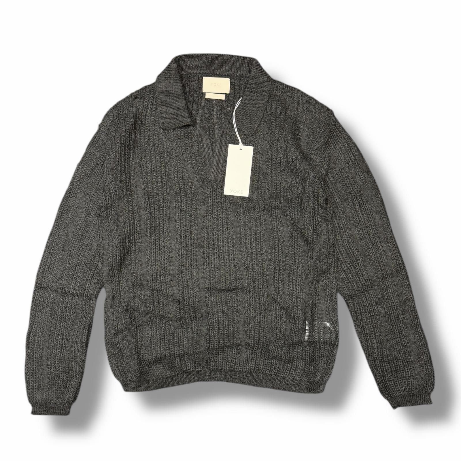参考上代41800円 未使用 YOKE 25SS SILK MOHAIR SKIPPER SWEATER 