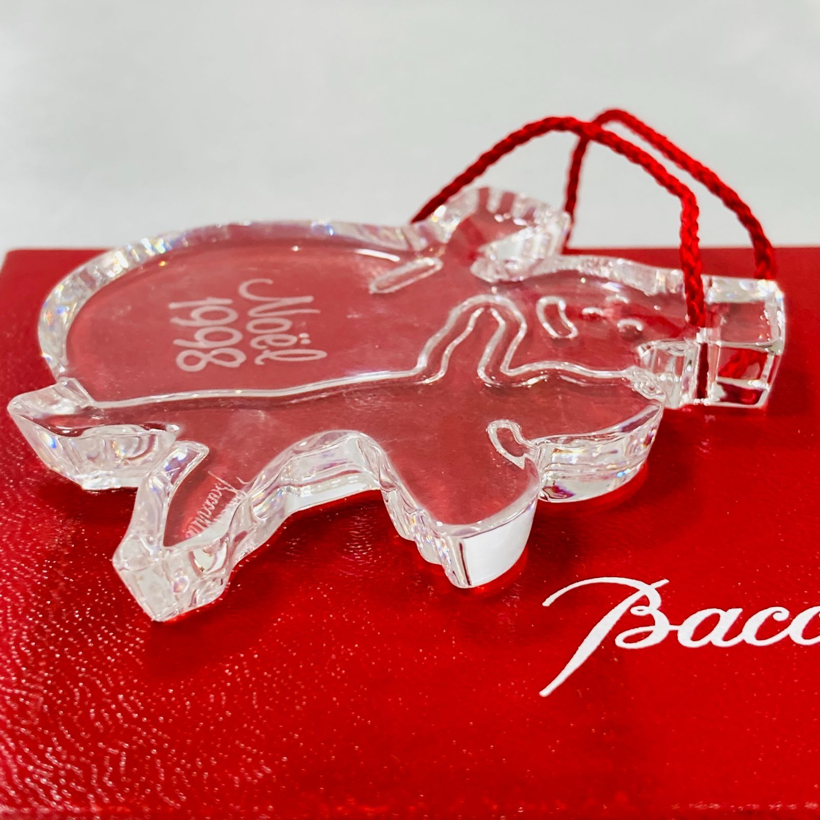 Baccarat - う　Baccarat ノエル 1998 クリスタル オーナメント 箱 保存袋付き A【1998年】Baccarat バカラ クリスマス オーナメント ノエル