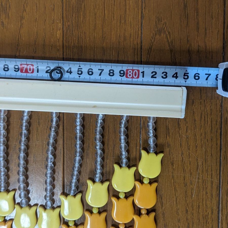 レトロ 花柄 ビーズ暖簾 のれん 昭和レトロ ポップ インテリア - メルカリ