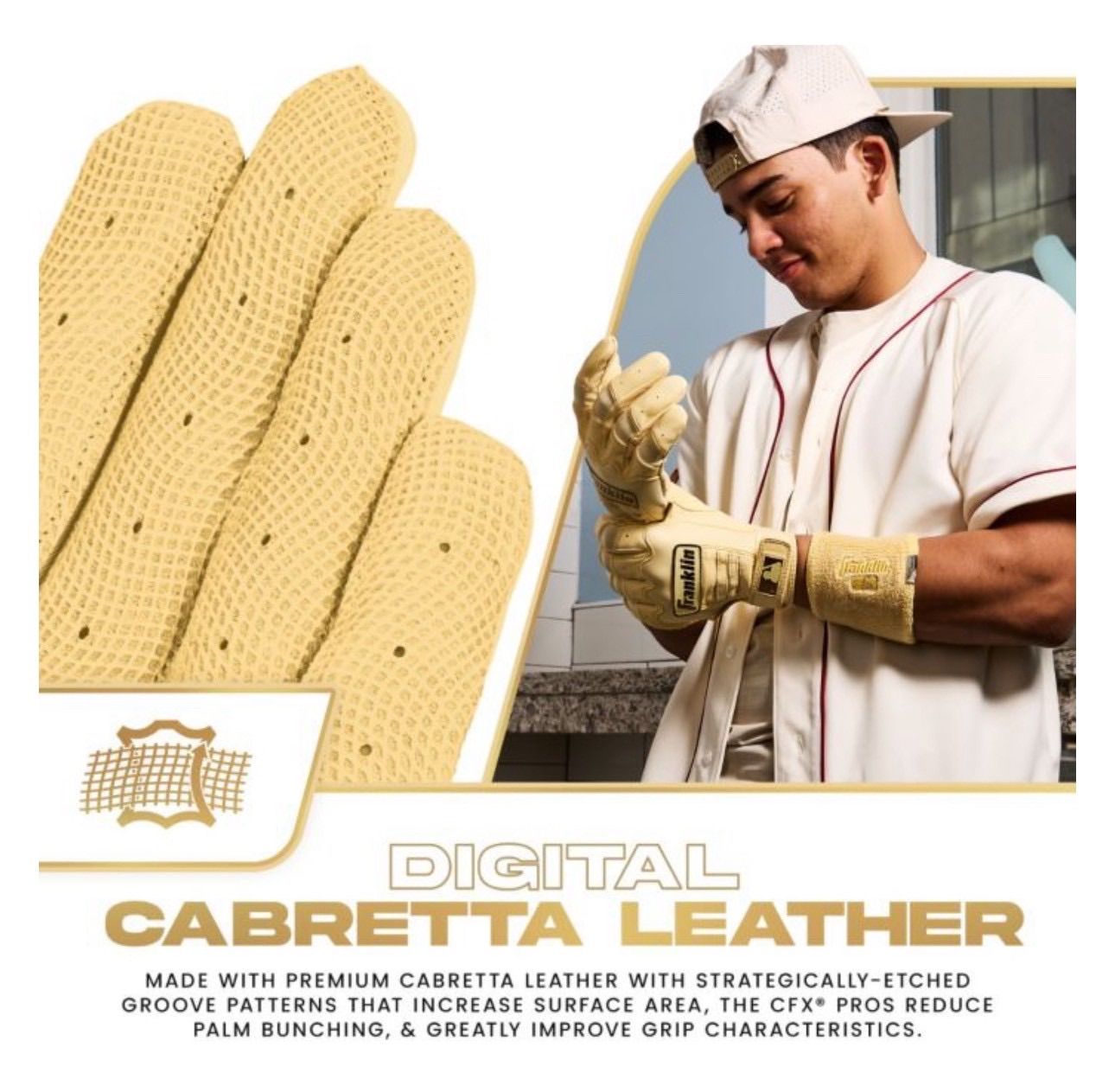 フランクリン/CFX® PRO BATTING GLOVES/VANILLA/GOLD - メルカリ