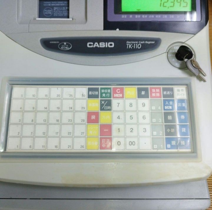 カシオレジスター　設定込み　TK-110中古飲食仕様110123 レジスター カシオレジスター 設定込み TK-110中古 飲食仕様 110123 - メルカリ