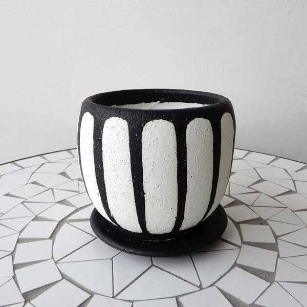 植木鉢 プランター 黒ポット おしゃれ モダン 鉢 陶器 テラコッタ