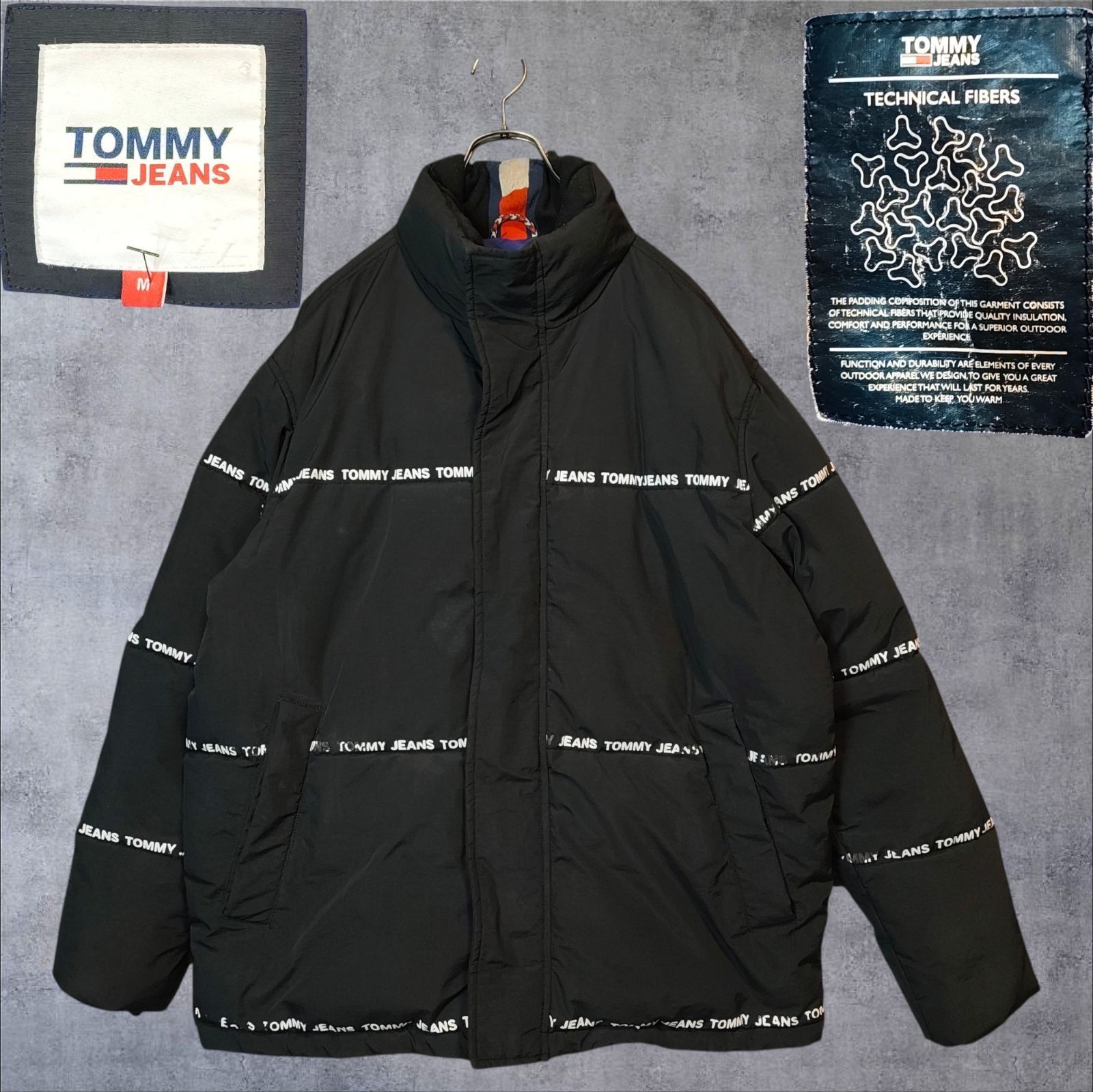 TOMMY JEANS トミージーンズ ロゴライン 中綿 パファージャケット 