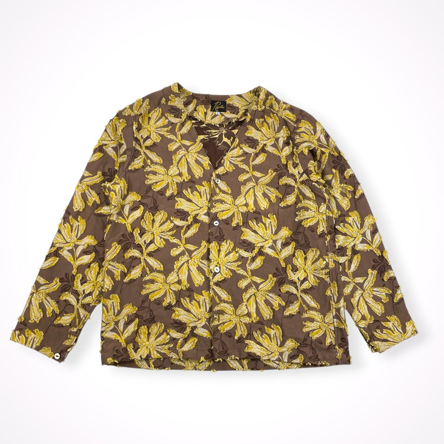 needles ニードルズ / V Neck Shirt Flower Cut jq PU223 参考定価 