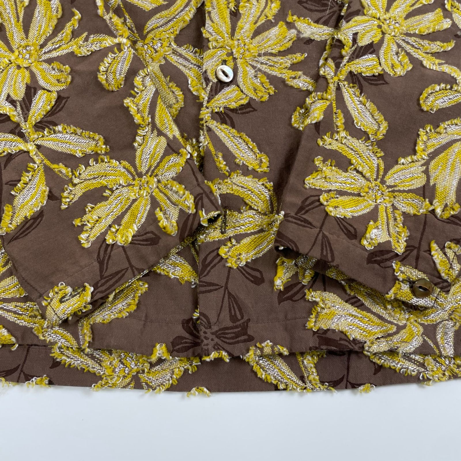 needles ニードルズ / V Neck Shirt Flower Cut jq PU223 参考定価 
