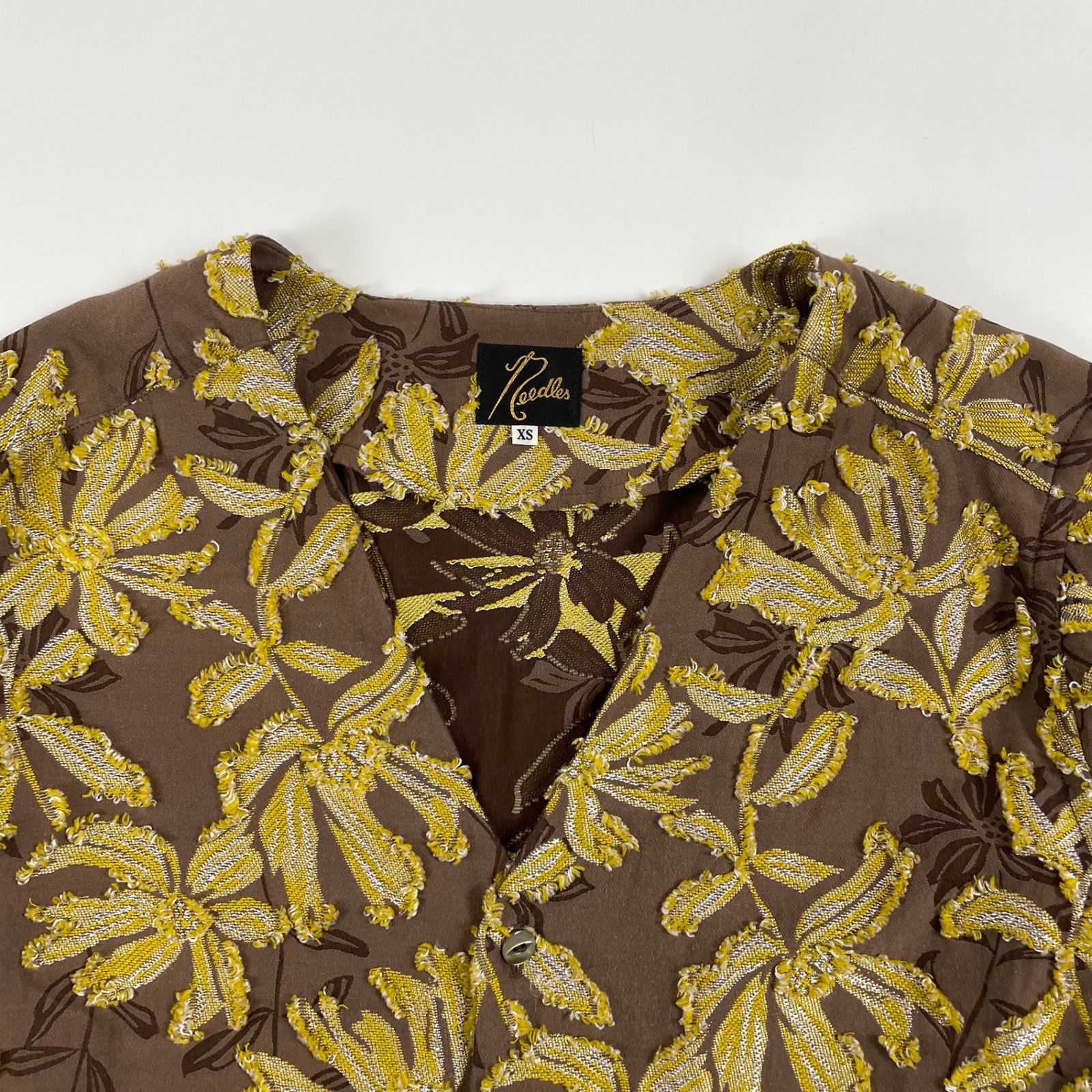needles ニードルズ / V Neck Shirt Flower Cut jq PU223 参考定価 