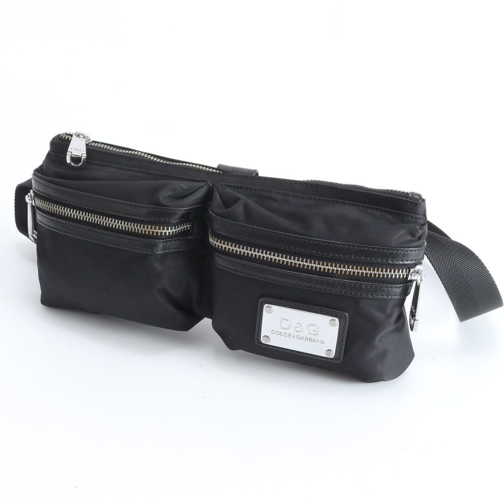 美品 ドルチェアンドガッバーナ D&G ドルガバ レザー ナイロン 2WAY 