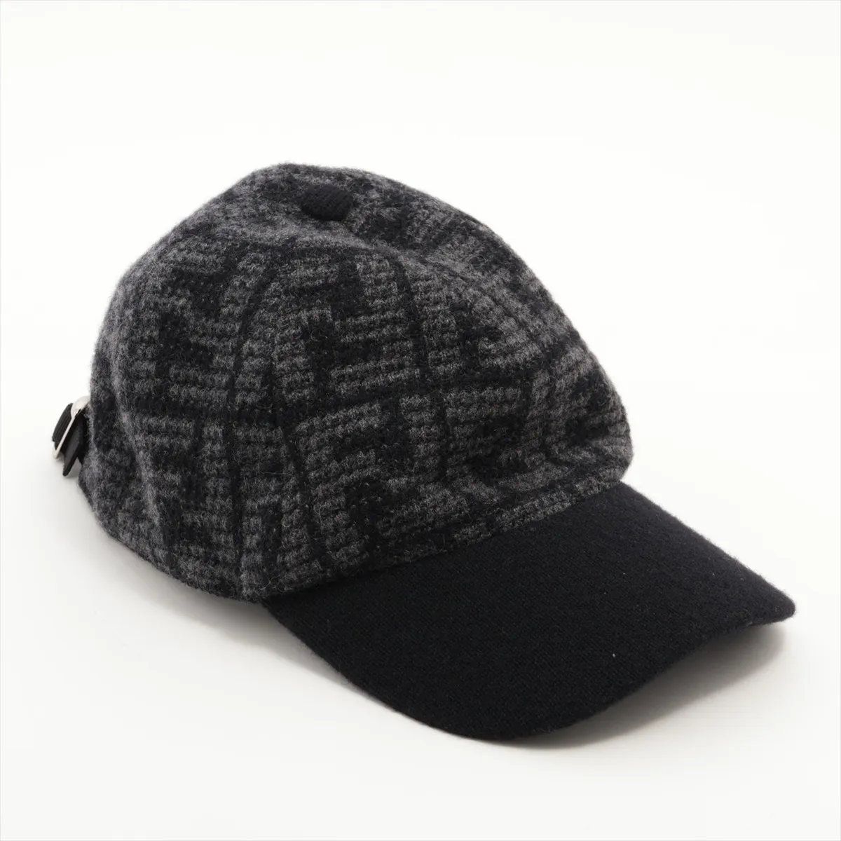 極美品 フェンディ ズッカ カシミヤ 100％ ニットキャップ FF 帽子