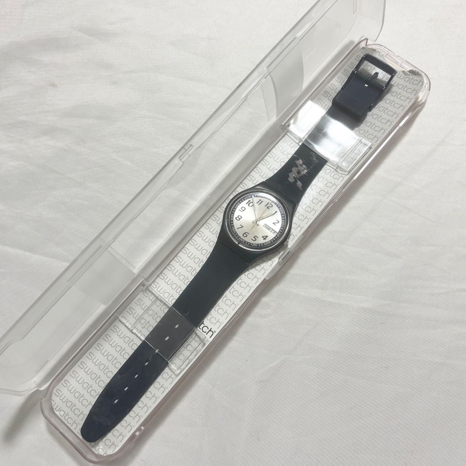 送料無料】SWATCH/スウォッチ/デイデイト/シルバー×ブラック/クォーツ 