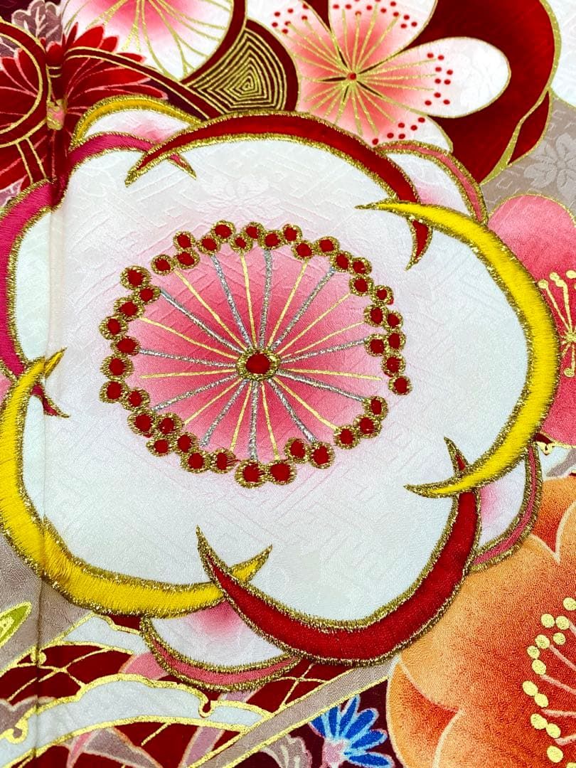 振袖 刺繍 金彩 紋意匠 梅 身丈167cm 撥水加工済 MO3592 振袖 刺繍 金彩 紋意匠 梅 身丈167cm 撥水加工済 MO3592 振袖 刺繍