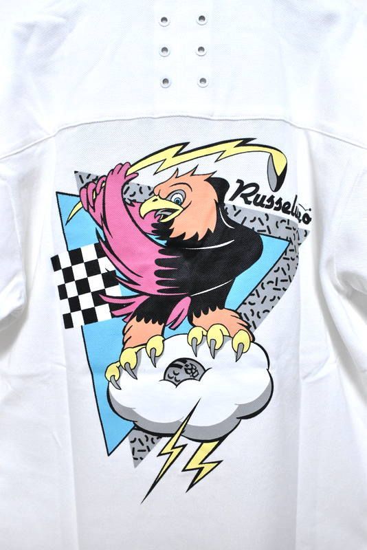定価3万1900円】新品 ラッセルノ ゴルフ イーグル プリント ポロシャツ