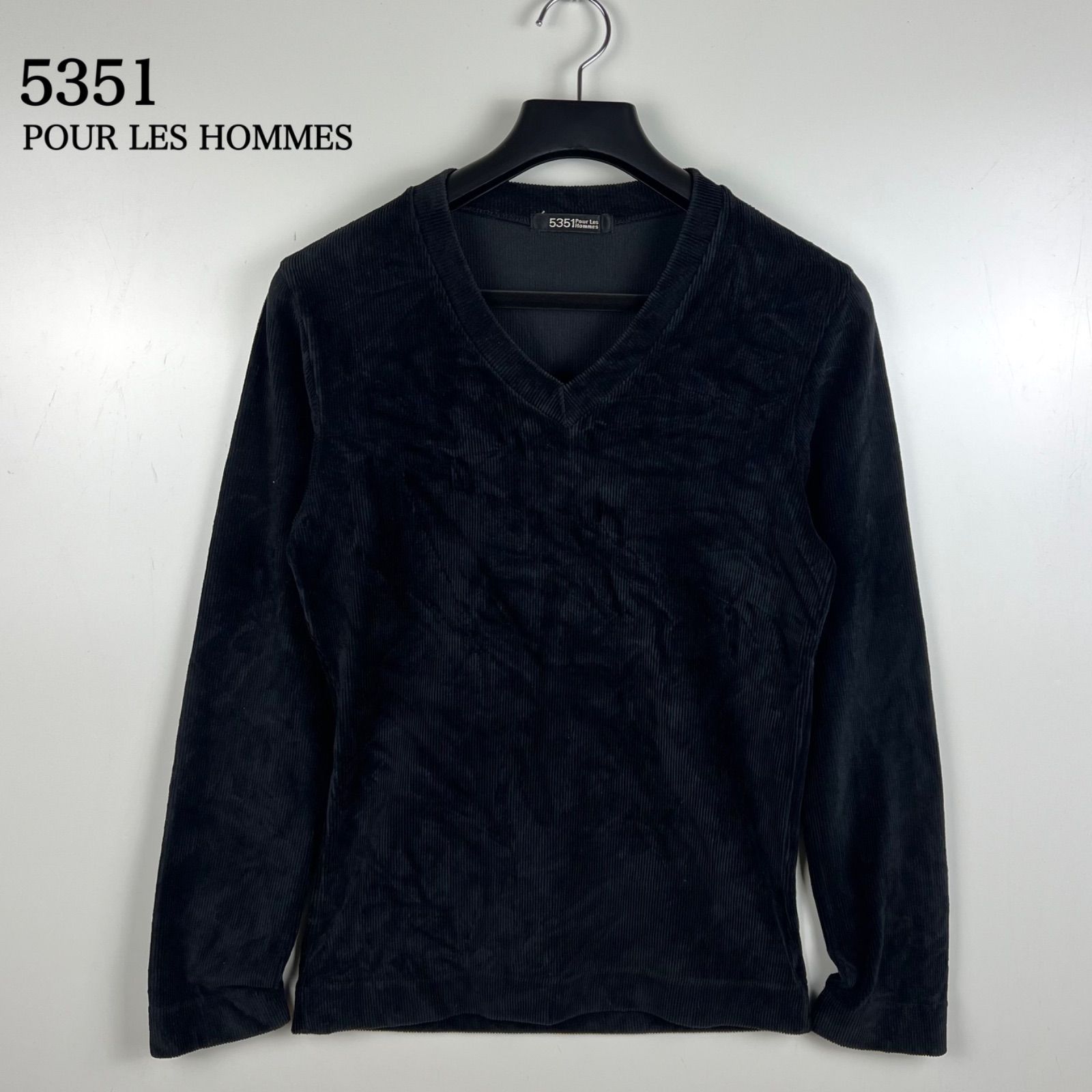 5351 POUR LES HOMME 00s y2k archive corduroy stretch L/S Tee 5351