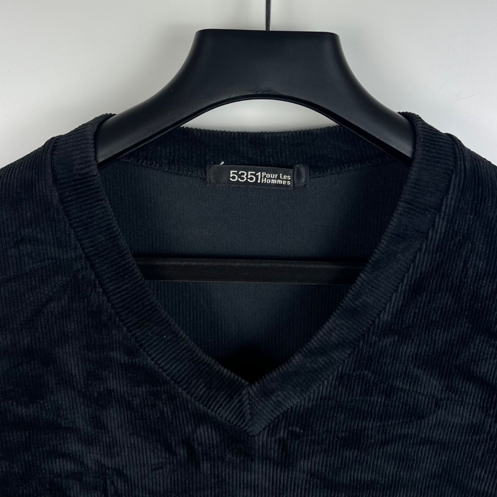 5351 POUR LES HOMME 00s y2k archive corduroy stretch L/S Tee 5351 