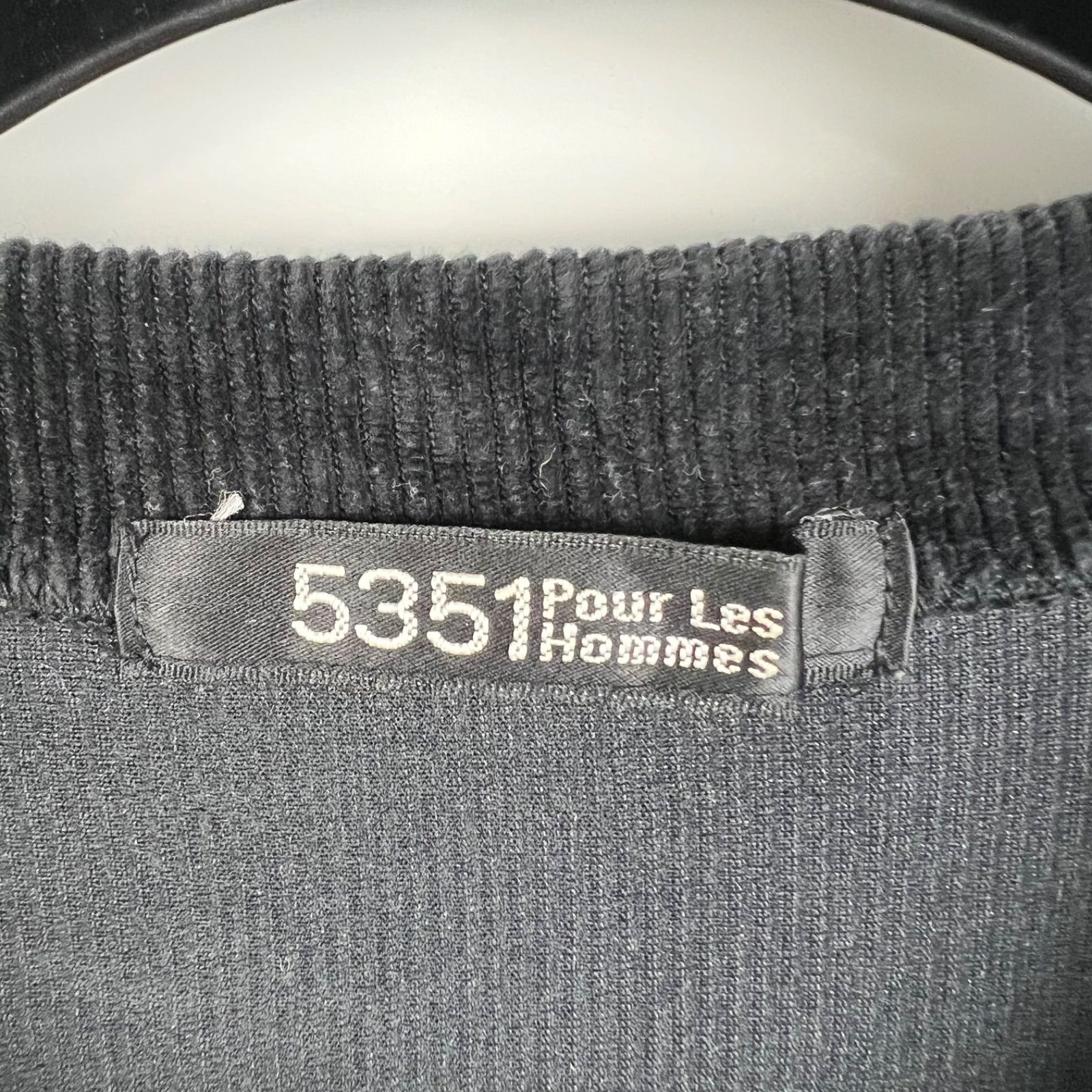 5351 POUR LES HOMME 00s y2k archive corduroy stretch L/S Tee 5351 