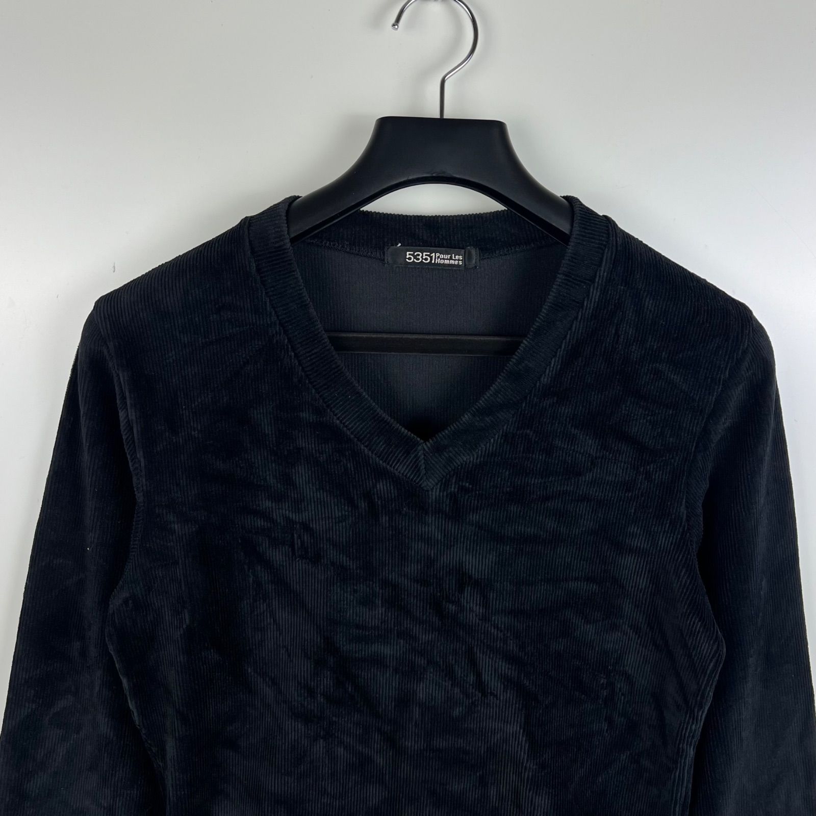 5351 POUR LES HOMME 00s y2k archive corduroy stretch L/S Tee 5351 