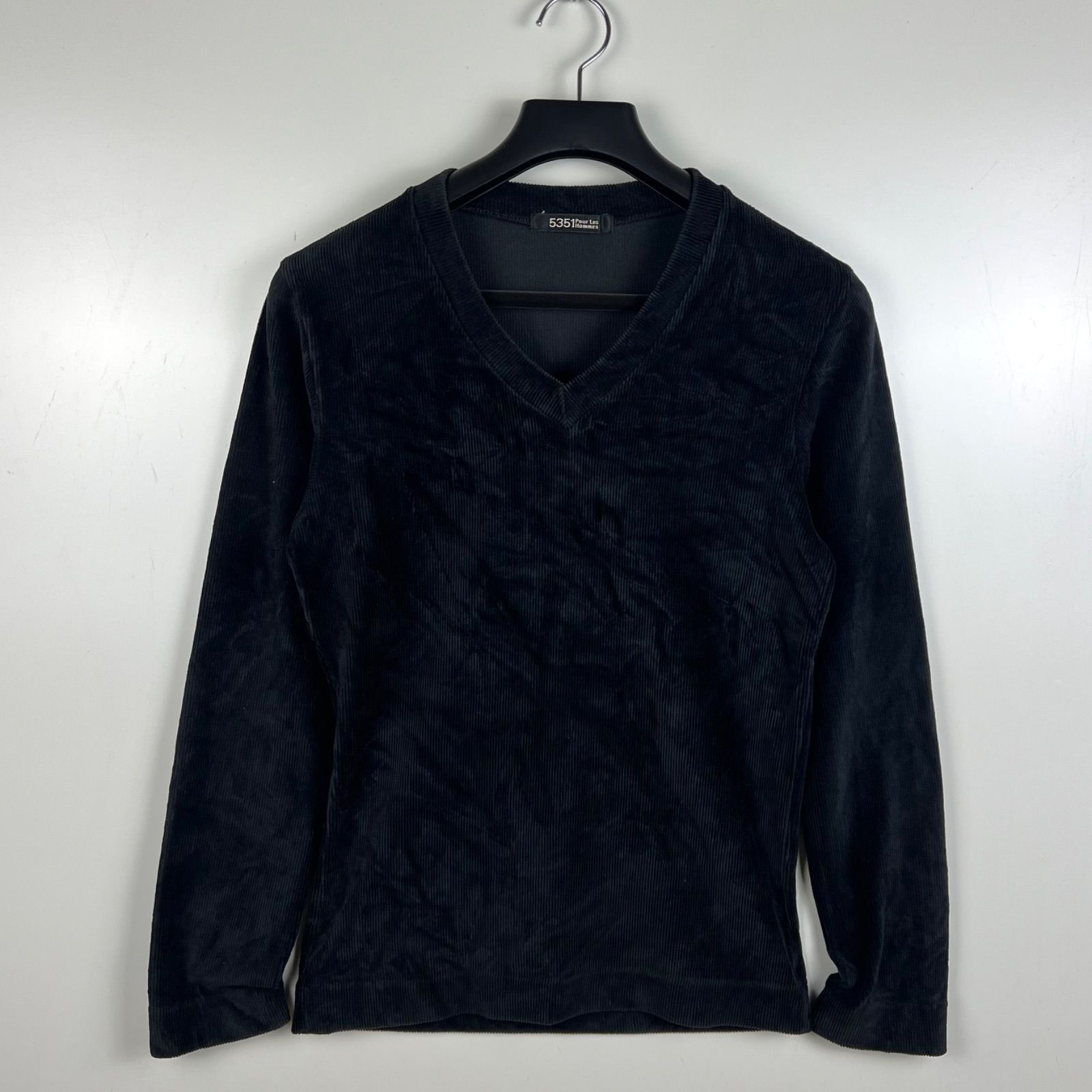 5351 POUR LES HOMME 00s y2k archive corduroy stretch L/S Tee 5351 