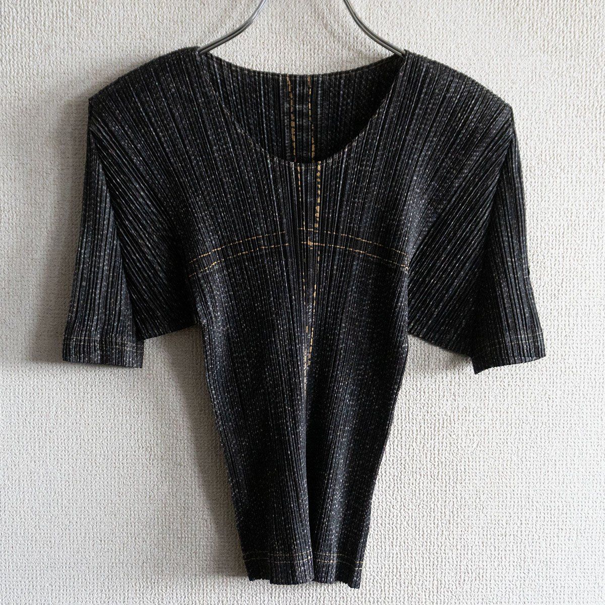 美品】PLEATS PLEASE【デニム転写 プリーツ カットソー 美品】PLEATS PLEASE【デニム転写 プリーツ カットソー