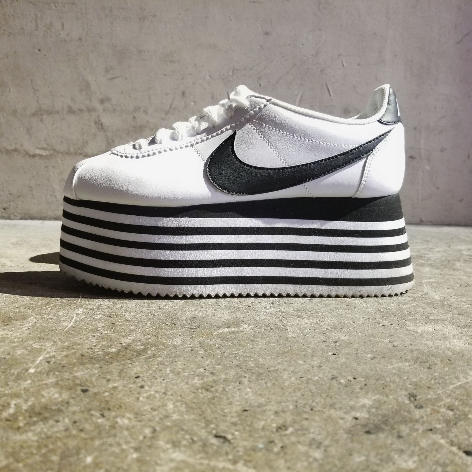 COMME des GARCONS 18aw × NIKE CORTEZ WHITE/BLACK 25 