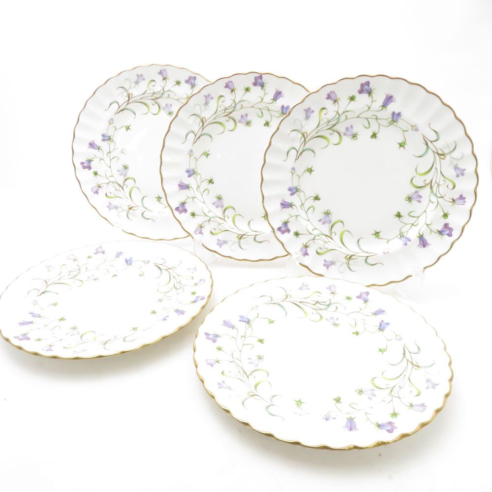 SPODE スポード カンタベリー 中皿 5枚 セット 20cmプレート 花柄 