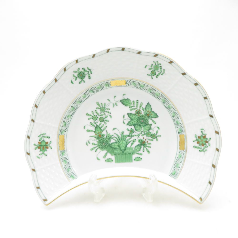 未使用 Herend ヘレンド インドの華 FV クレセントディッシュ 15.5×19cmプレート 半月 トレイ SC10719A3 キッチン/食器 未使用 Herend ヘレンド インドの華 FV クレセント