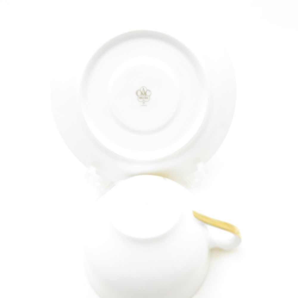 美品 OKURA 大倉陶園 金蝕バラ カップ＆ソーサー ティー・コーヒー兼用