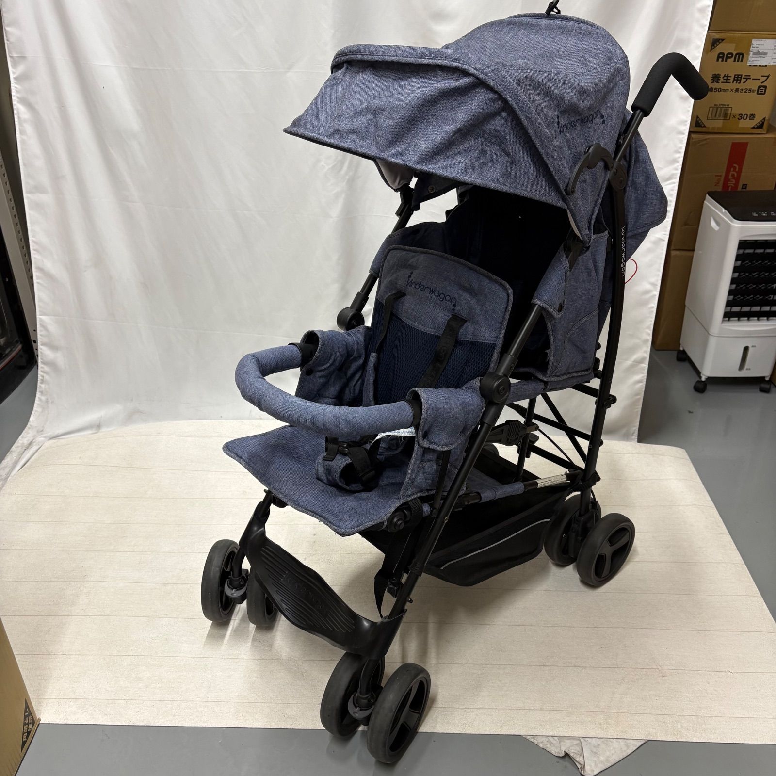 日本育児 キンダーワゴン DUO シティHOP2 2人乗り トイザらス デニム 