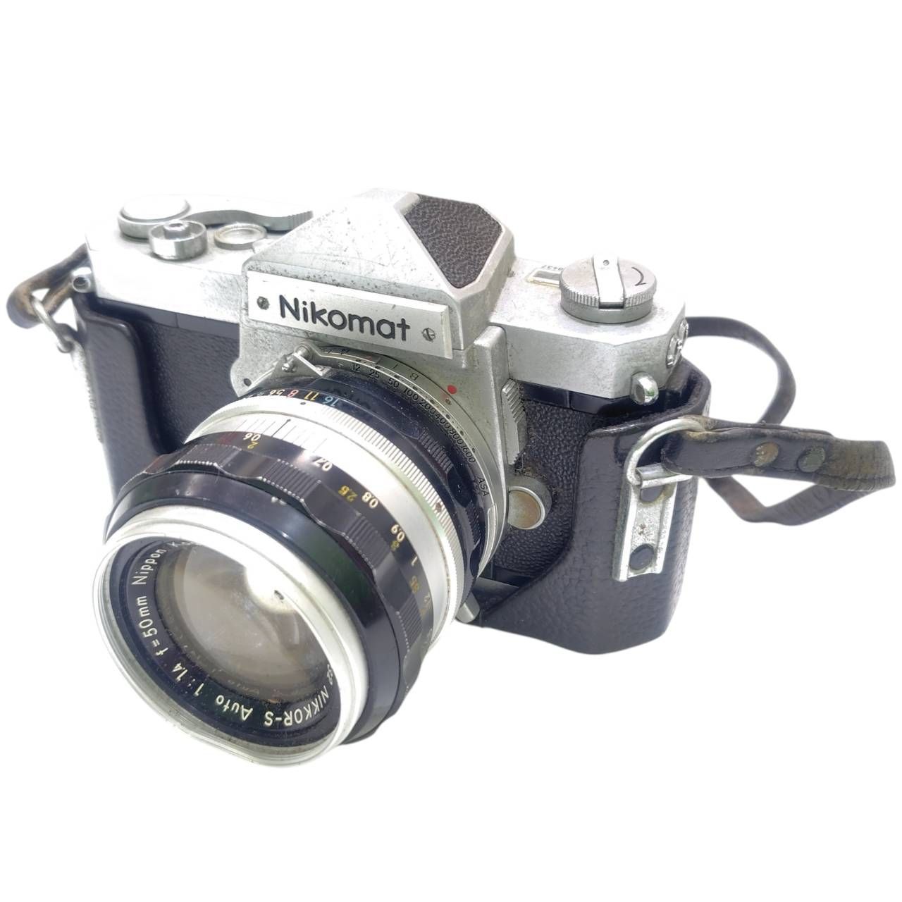 長】Nikomat ボディ NIKKOR-S Auto 50mm F1.4 レンズ曇りあり 動作 