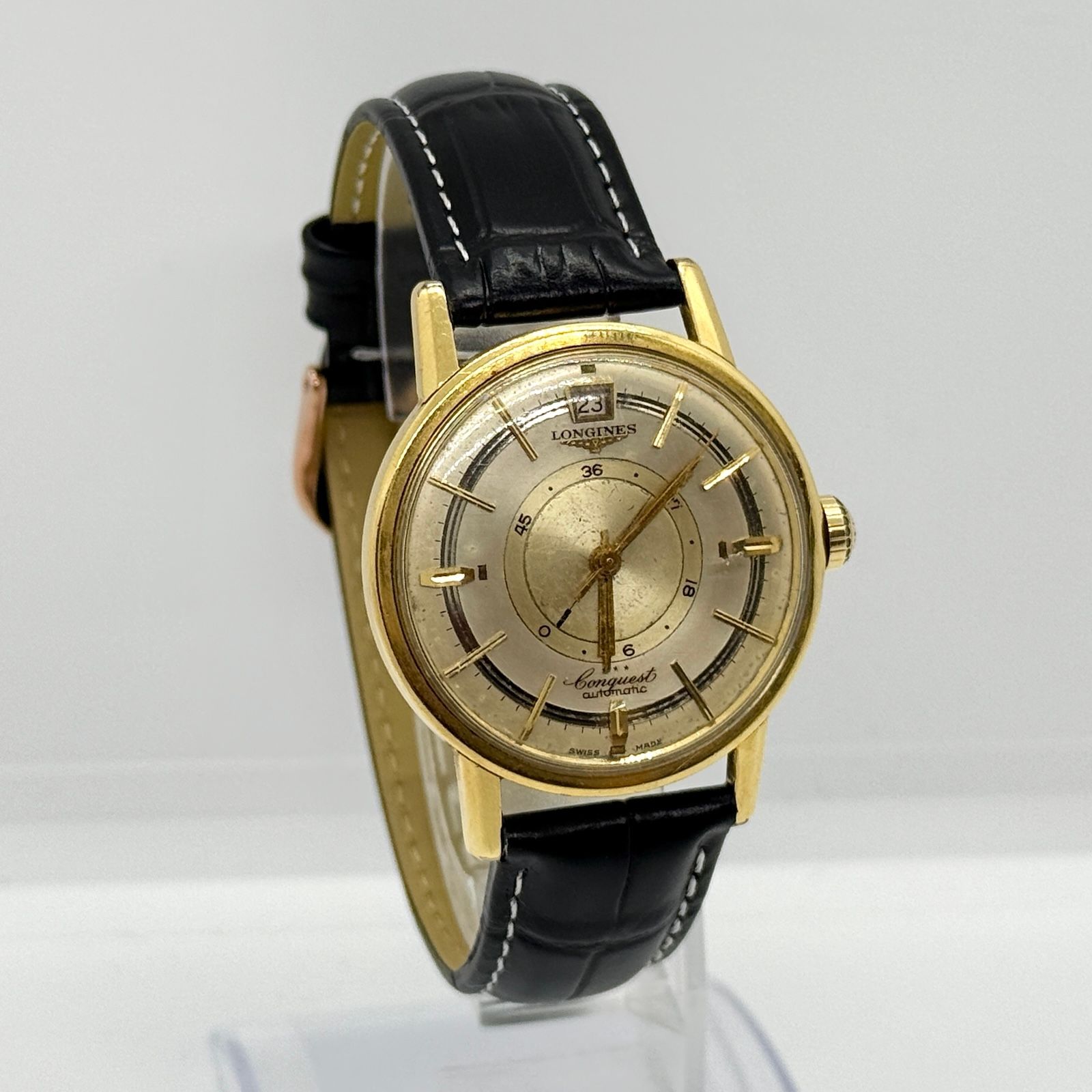LONGINES ロンジン パワーリザーブ コンクエスト ゴールド AT メンズ 