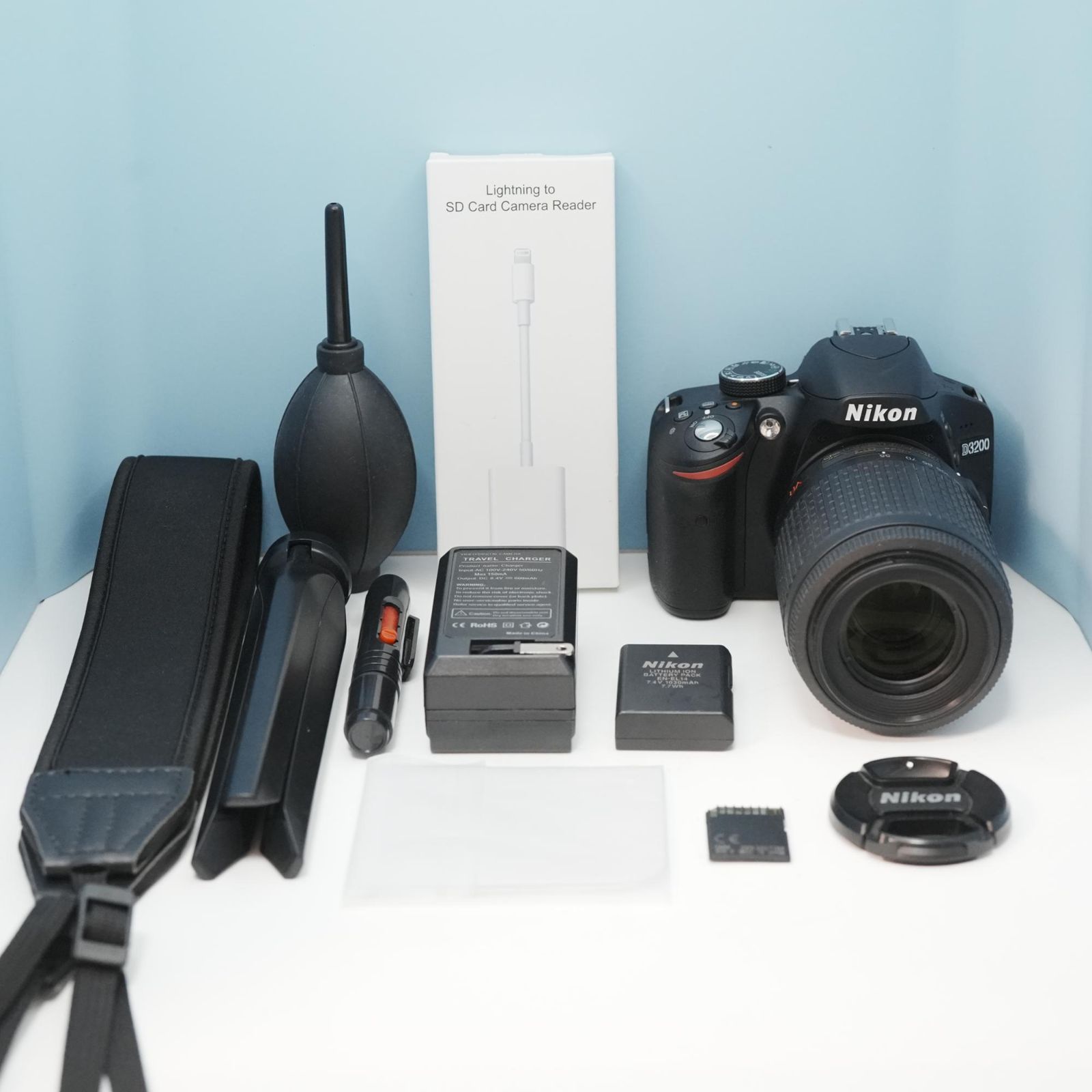 Nikon D3200 一眼レフ スマホ転送OK フルセット 極美品 a6223 Nikon D3200 一眼レフ スマホ転送OK フルセット 極美品 a6223
